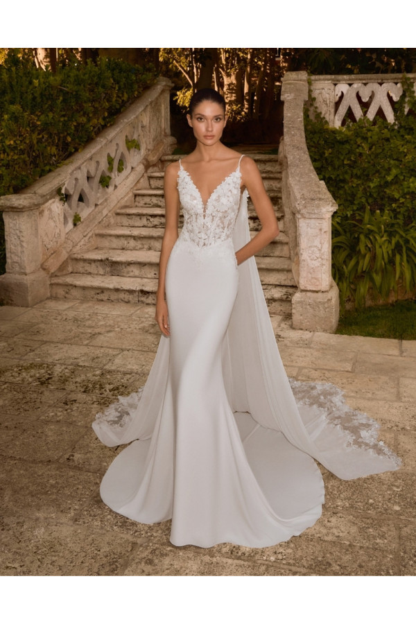 elisa bito da sposa a sirena di crep di alberto palatchi