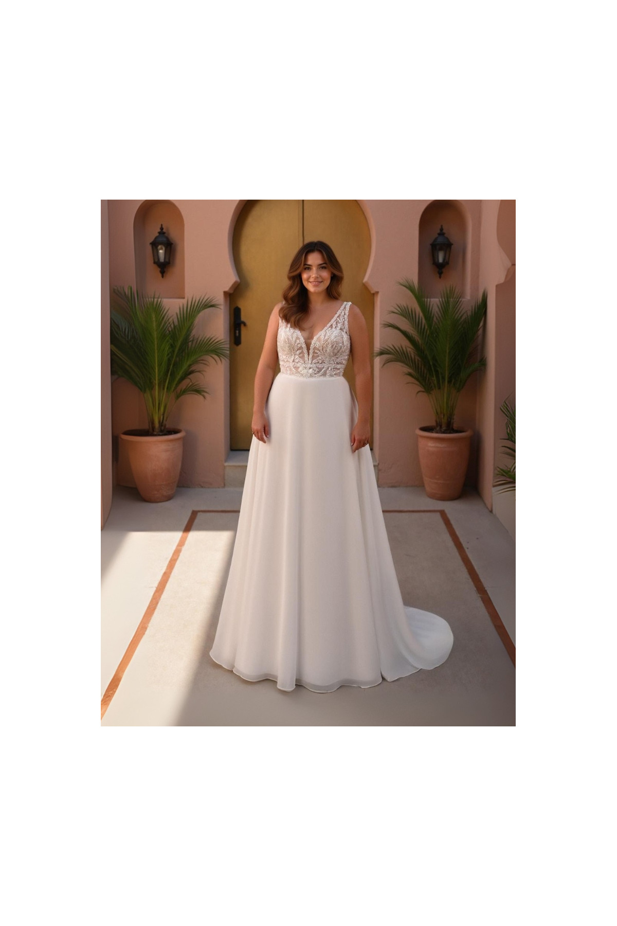 Abito da sposa 26CUR-01-MK-26, avorio, di tulle, Miss Kelly