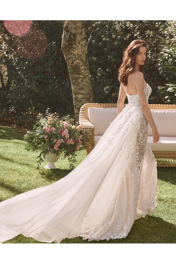 Abito da sposa Noelia, avorio, a sirena, pizzo, Alberto Palatachi